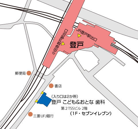 登戸こども＆おとな歯科地図